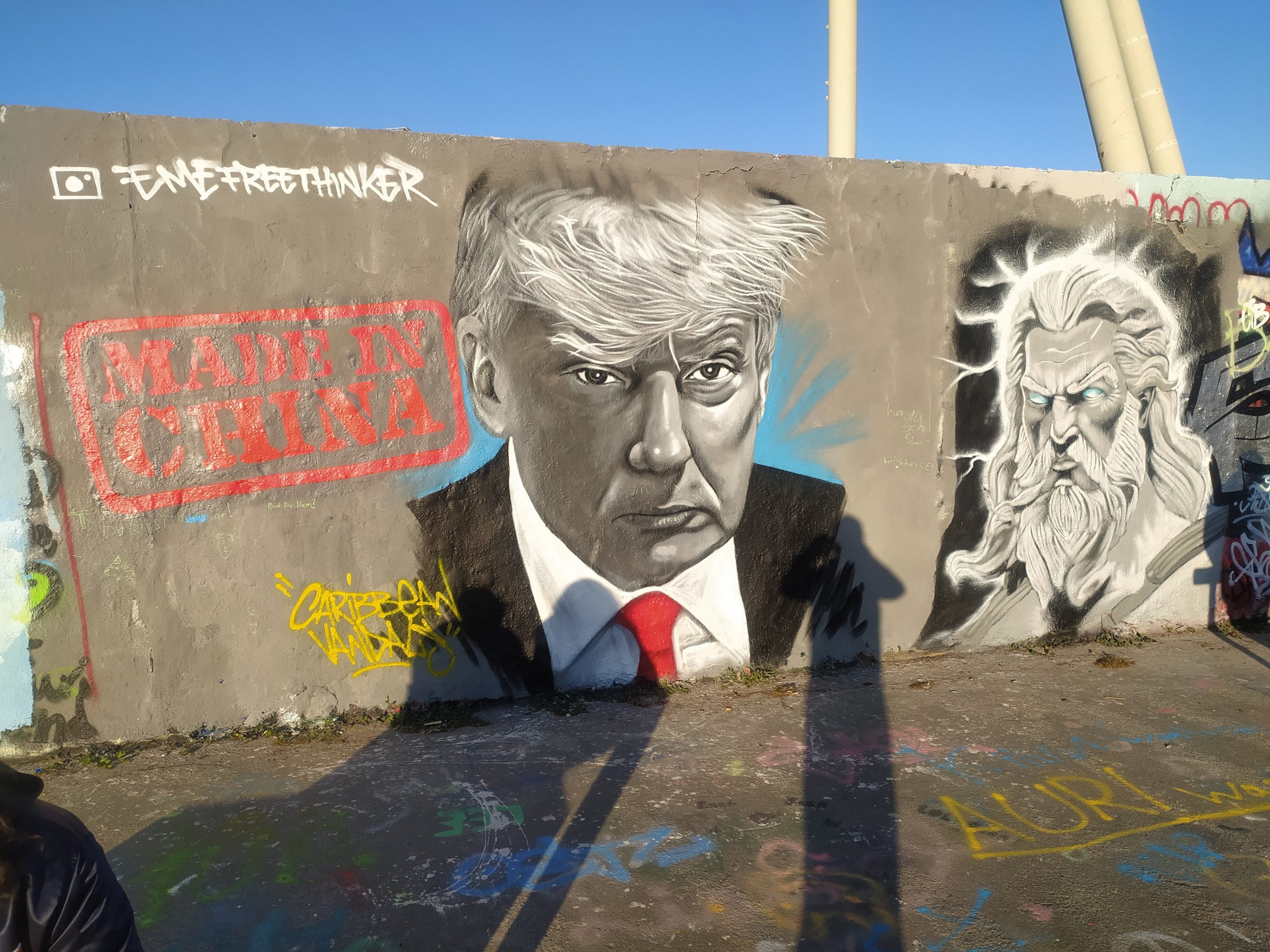 Mural na pozostałości Muru Berlińskiego w Mauerparku