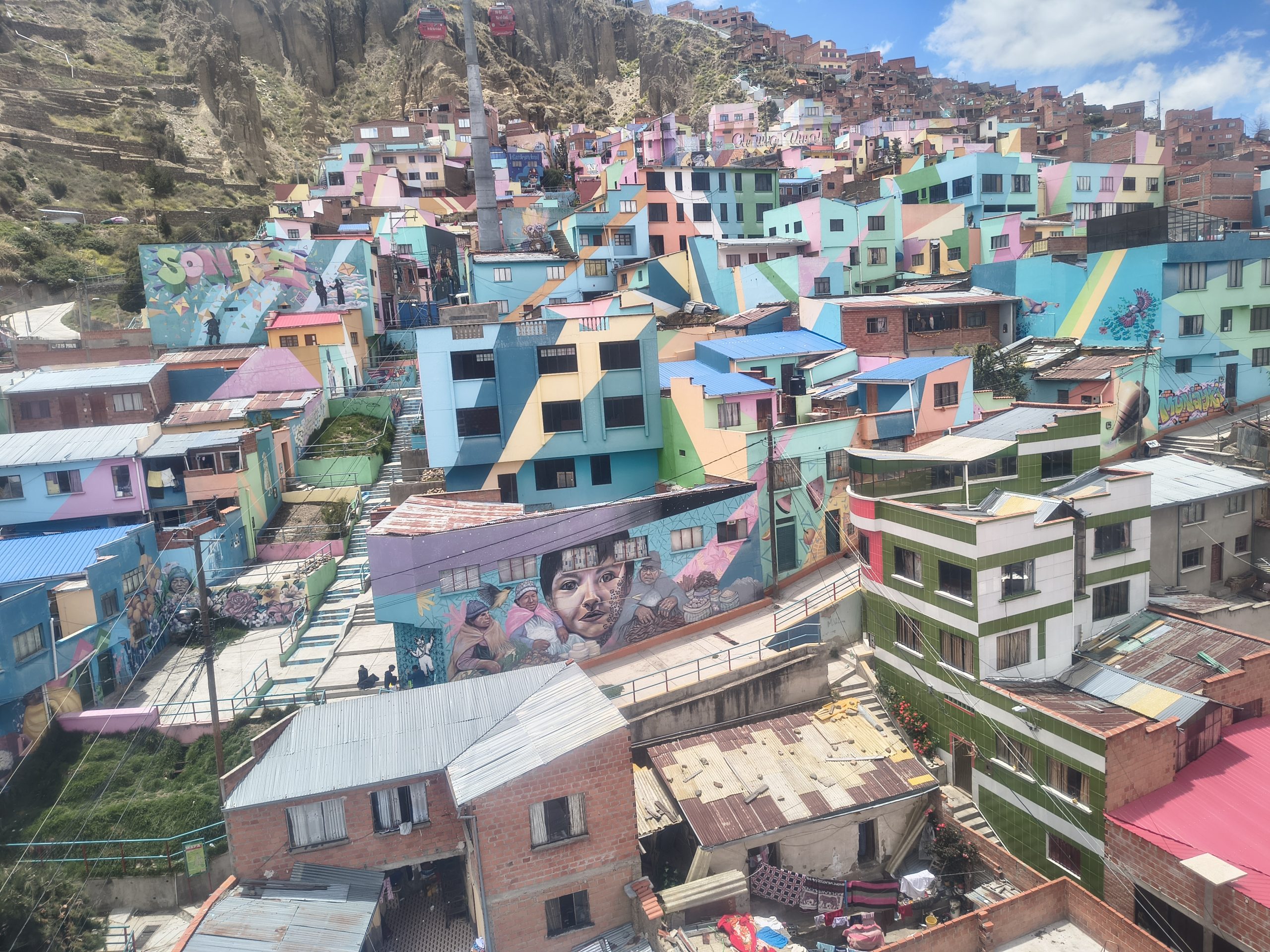 La Paz widziane z wagonika Mi Teleférico