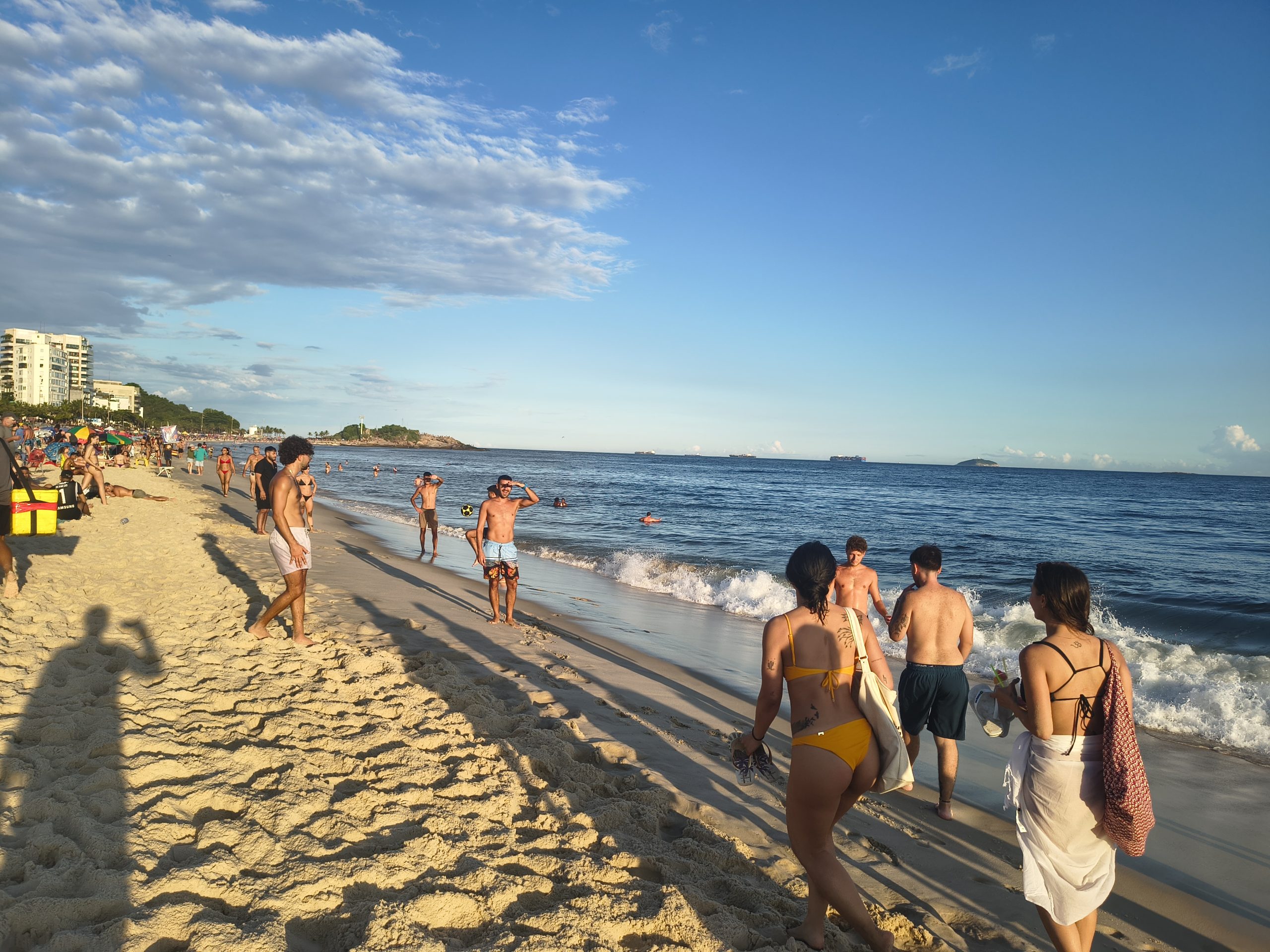 Plaża Ipanema przed zachodem słońca